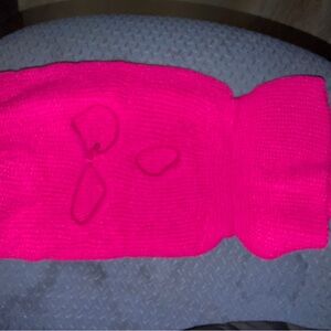 Vibrant Pink Knit Ski-mask